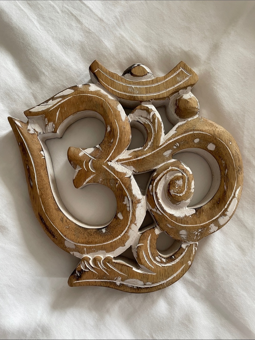 Aum Om wooden hanging accent